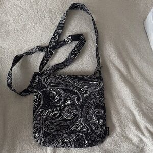 Vera Bradley Black and White Paisley Crossbody